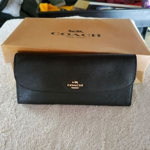 Coach black leather wallet